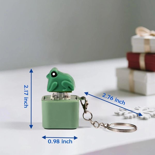 Klawiatura ŻAbajaszczurka Fidget Clicker Brelok Przycisk Zabawka Ze ŚWiatłEm DźWięKiem Do Redukcji LęKu Stresu-image