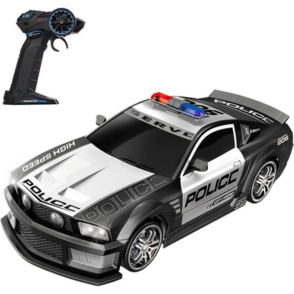 Zdalnie Sterowany SamochóD Do Driftu Zdalnie Sterowany SamochóD Policyjny DużY Rozmiar Zdalnie Sterowany SamochóD 1/12 2,4 Ghz Zdalnie Sterowany 1 Battery Czarny-image