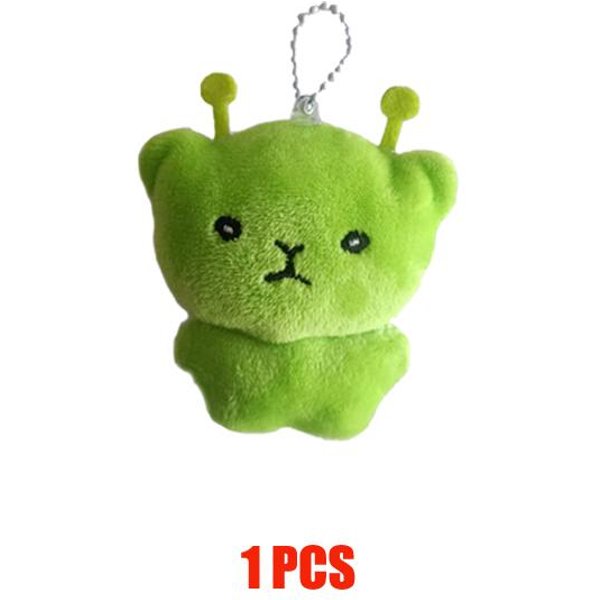 Uroczy Pluszowy Wisiorek Kot Obcy Super MięKkie Pluszowe Lalki Breloczek Kawaii Mini Zabawka Wisiorek Do Plecaka Urocza Dekoracja Torby Prezent Green-image