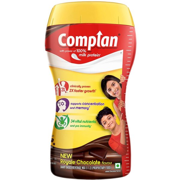 Complan Royale Chocolate Bebida Nutricional En Polvo Para NiñOs Tarro De 500G Con ProteíNa Y 34 Nutrientes Vitales-image