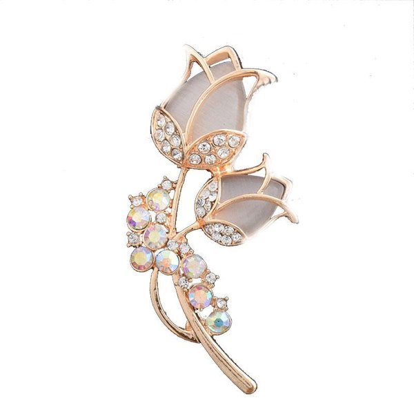 Broche De Flor Rosa ÓPalo De Alta Gama Accesorios Para Ropa Nupcial Broche Flor Ropa-image