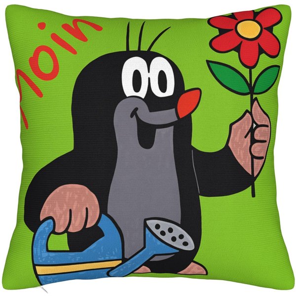 Poszewka Na Poduszkę Krecik Krtek Kwadratowa Poszewka Na Poduszkę Urocza ŚMieszna Poszewka Na Poduszkę Na Sofę SamochóD WystróJ Domu 30X50Cm-image