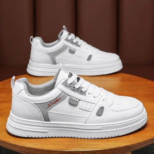 Zapatillas De Plataforma Para Hombre, Nuevo Estilo, Zapatos Casuales CóModos, Zapatos De DiseñAdor De Moda Para Hombre, Zapatos Transpirables Para Exteriores, Tenis Masculino 44 Gris-image