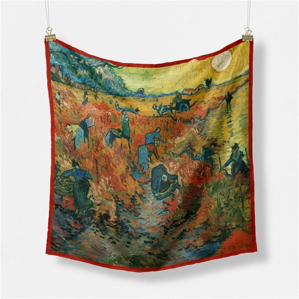 PañUelo De Seda Con Pintura Al óLeo De Van Gogh, Bufanda Cuadrada De Moda Para Mujer De 53 Cm, PañUelo Para La Cabeza, Corbata De Cuello, PañUelo Profesional-image