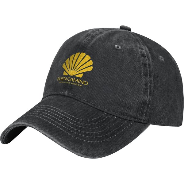 Dobre Czapki Z Daszkiem Camino De Santiago Casualowa Zniszczona BawełNiana Compostela Peregrino Snapback Czapka MężCzyźNi Kobiety Letni Prezent Czapki Czapka One Size Gray-image