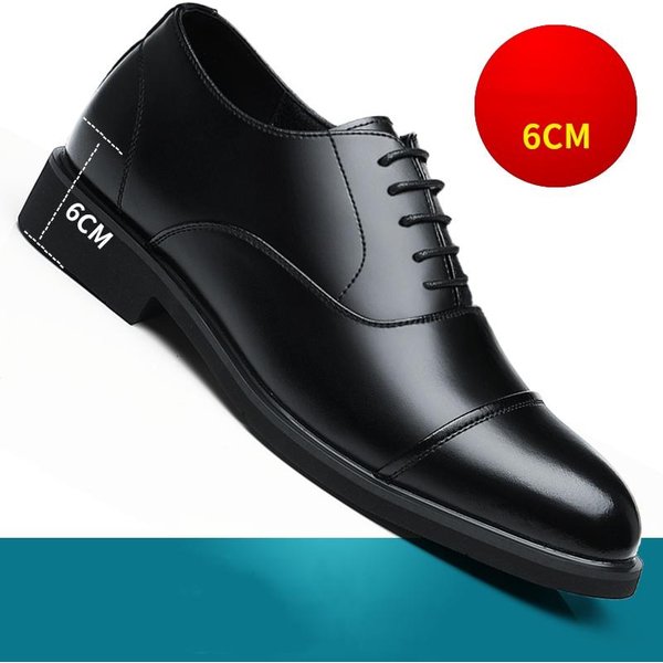 Zapatos Para Aumentar La Altura Hombres MáS Altos Elevador 6CM Plantilla Invisible Para Diario Hombres Aumentar Altura Bodas Oxfords Oficina Masculino 40 Gray-image