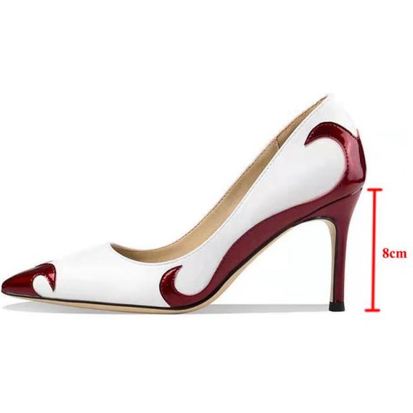 Zapatos De SalóN Para Mujer Rimocy Moda Primavera OtoñO Mezcla De Colores Tacones Altos Zapatos De SalóN Mujer Sexy Puntera Afilada TacóN De Aguja Zapatos De Fiesta 35-image