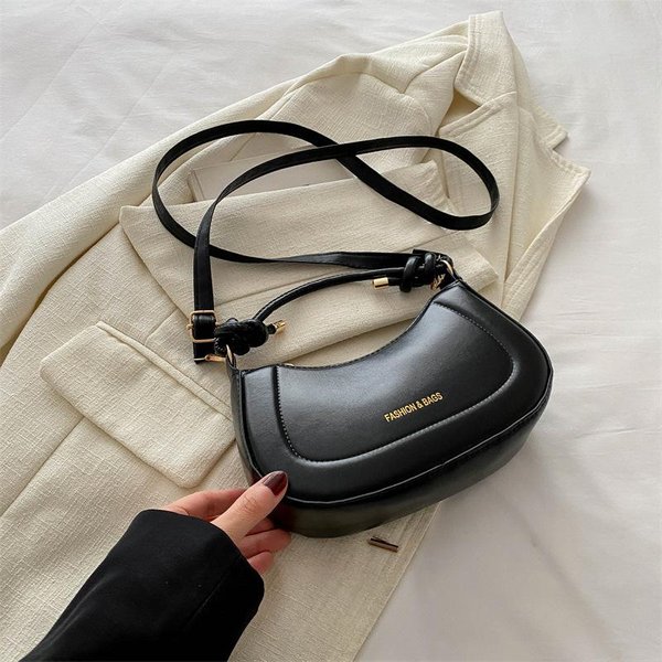 Bolso De Mano Anudado De Color SóLido De DiseñO Moderno Y Nicho, Nuevo Bolso Bandolera Coreano De Primavera-image