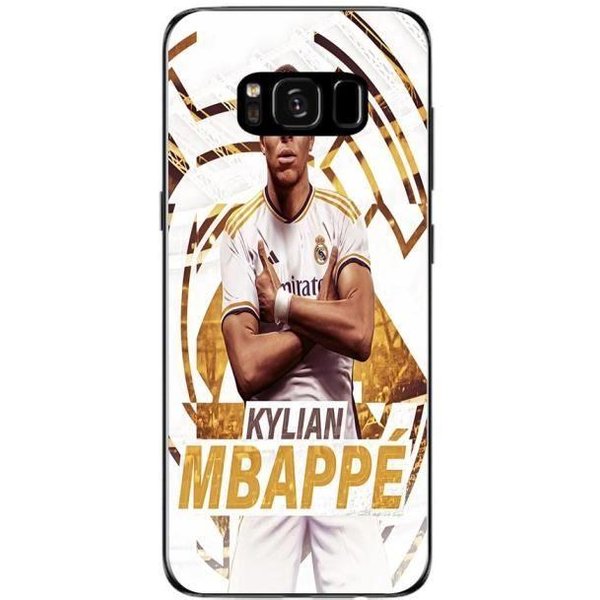 Coque Maniacase Pour Samsung Galaxy S8 Plus Kylian Mbappe Real Madrid Wallpaper Celebration Negro-image