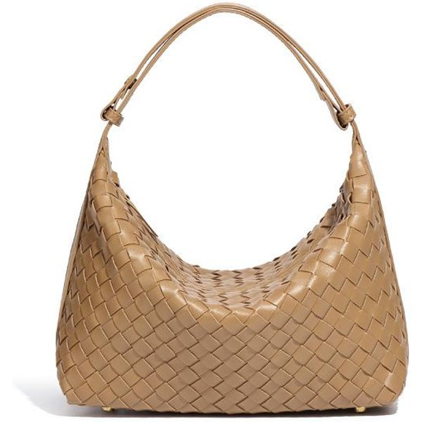 RęCznie Tkana Torba O DużEj PojemnośCi, Niszowy Design, Damska Torba Do Noszenia W RęKu, Retro Torba PierożEk, Modna Torba Na Ramię Do Noszenia Pod Pachą-image