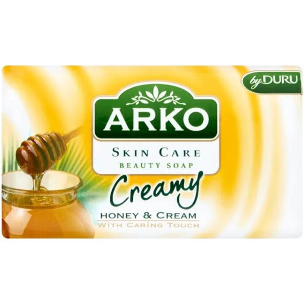 Arko Kosmetyki Kremowe MióD I ŚMietanka MydłO W Kostce 90G-image