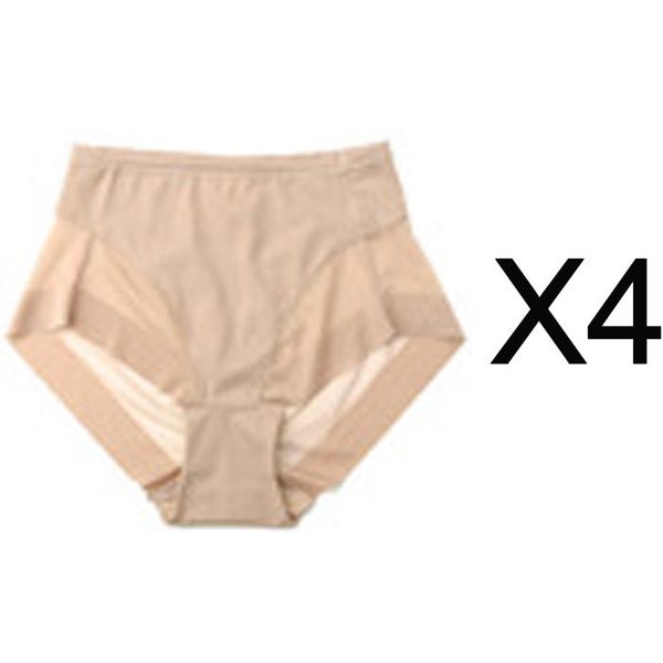 Bragas Levantadoras De GlúTeos Sin Costuras Para Mujer, Modeladores Adelgazantes De Cadera, Bragas Transpirables De Alta Elasticidad, Ropa Interior Moldeadora XL Beige-image