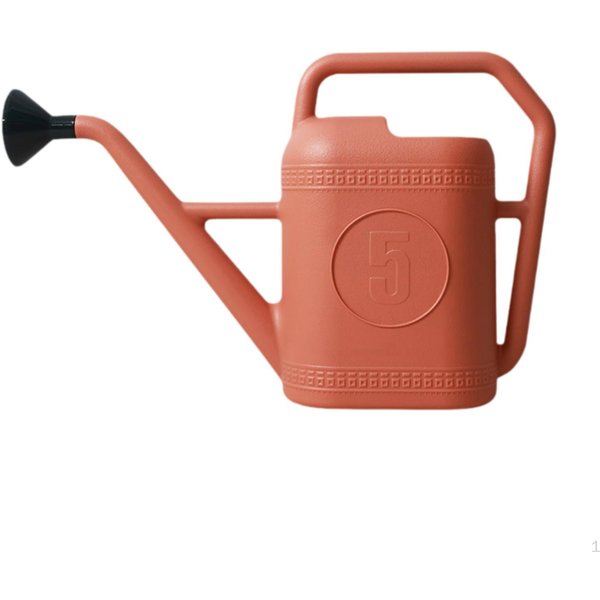 Regadera De JardíN Con Asa PortáTil Y Cabezal De Riego Para Macizos De Flores 5L Rojo-image