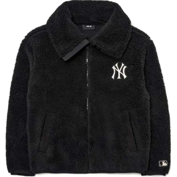MLB Dumble New York Yankees Logo Bordado Chaqueta Casual Con Cremallera Chaquetas Unisex Negro 3AJPF3016-50BKS M Black-image