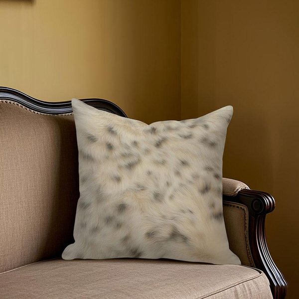 Funda De Almohada Cuadrada Jacquard De Leopardo De Las Nieves Para Sofá Oficina CojíN Lumbar Funda De Almohada Decorativa Para El Hogar 40X40Cm Beige-image