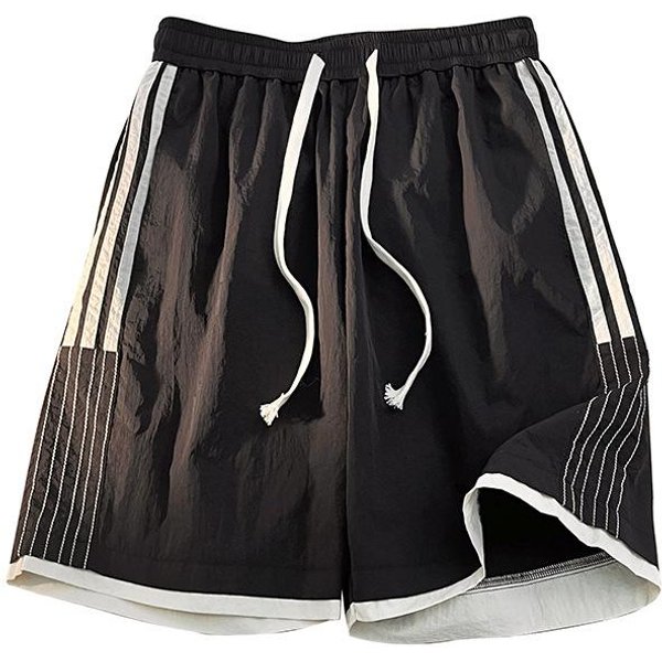Pantalones Cortos De Pareja, Pantalones Cortos Para Hombre Y Mujer, Secado RáPido Para Correr, Transpirables, Pantalones Deportivos De Verano M Black-image