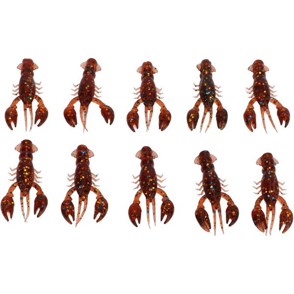 10 Szt. MięKka PrzynęTa WęDkarska Crawdad PrzynęTa PVC Krewetka Sztuczna MięKka PrzynęTa PrzynęTy Do PołOwu Okoni Ciemny-image