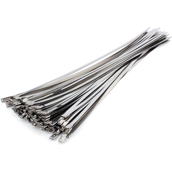 Opaska Kablowa Ze Stali Nierdzewnej 50 X 500 Mm, Metalowa Opaska Kablowa BlokująCa, Owijka BlokująCa, Kolektor Rury Wydechowej-image
