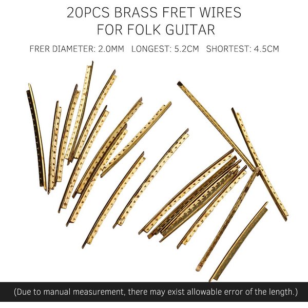 19 Szt. 2,2 Mm MosiężNy Drut Progowy Do Gitary Progowego Do Podstrunnicy Gitary Klasycznej 20Pcs 2.0Mm-image