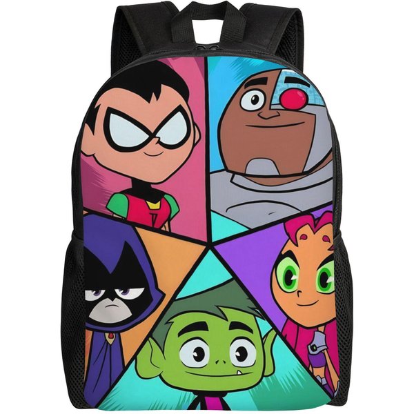 Mochila De Moda Del Equipo Teen Titans Go Mochila Deportiva Para Estudiantes Trabajo Para Hombres Mujeres Bolsas De Lona Para Ordenador PortáTil-image