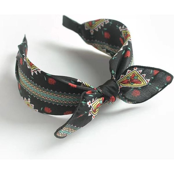 Nueva Diadema Retro Lazo Borde Ancho Diadema Tocados ÉTnicos Accesorios Para El Cabello De Mujer-image