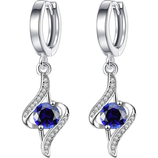 Pendientes Estilo JapóN Y Corea Del Sur EstéTico IncrustacióN De Diamantes Viento Fresco Sentido Avanzado De Pendientes EK-21 Gray-image