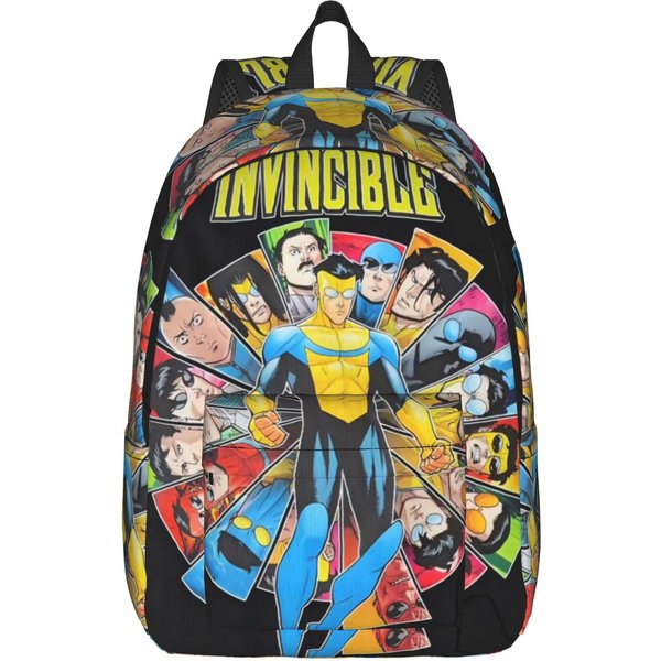 Invincibles Komiksowy Plecak MłOdzieżOwy Outdoorowy Studencki Roboczy Plecak Dzienny Dla MężCzyzn Kobiet Torby PłóCienne Na Laptop 14 Inches-image