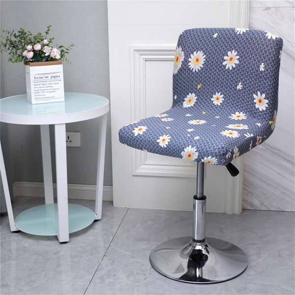 Jednokolorowy Pokrowiec Na StołEk Barowy Do Baru Z Niskim Oparciem, KróTki, RozciąGliwy Pokrowiec Na KrzesłO Do Jadalni Elastan MięKka Tkanina Home Decor Pokrowce Na KrzesłA 1 Piece-image