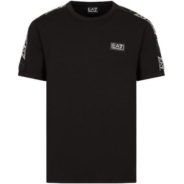 Camiseta De Manga Corta Con Cuello Redondo Y Logo De Letras Aplicado Emporio Armani Para Hombre Negro 3RPT06-PJ02Z-1200 L Black-image