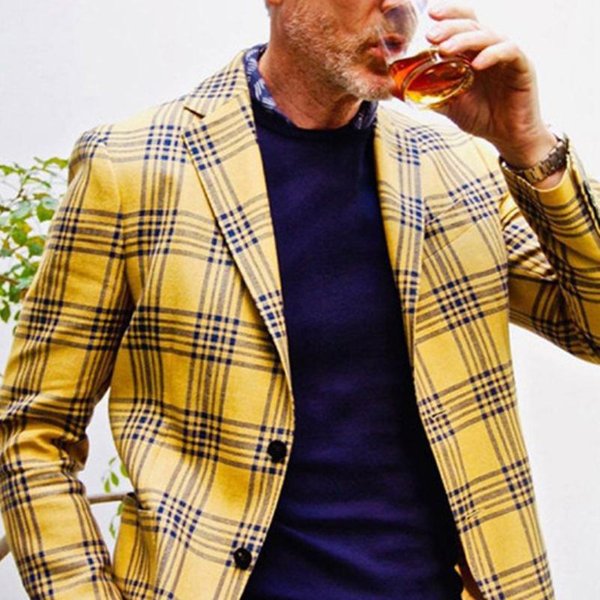Blazer Y Vestido Casual De Hombre Para Todas Las Estaciones M Black-image