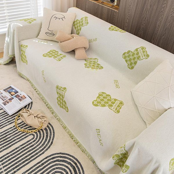 Tela Para Funda De Sofá De Chenilla, Toalla Universal Para Sofá Para Todas Las Estaciones, Funda De Sofá Anti-ArañAzos De Gato, Manta De Sofá Estilo Ins Toalla De Cobertura Completa 180*300Cm-image