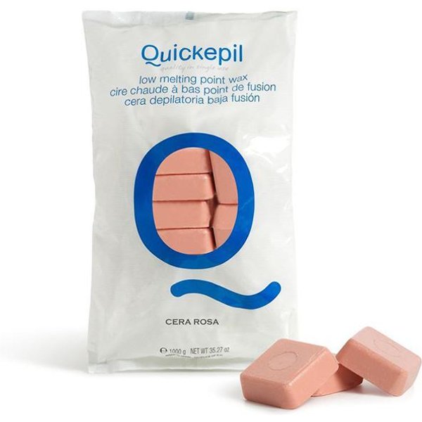 Quickepil Wosk Do Depilacji Rose Twardy Bezpaskowy Do Depilacji 1 Kg RóżOwy-image