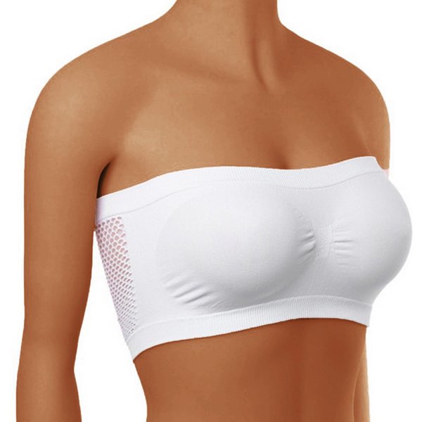 (Guardarropa Masculino)Sujetador EláStico Sin Tirantes, Sujetador Sin Tirantes De Verano A La Moda, Adecuado Para Blusas De Un Solo Hombro Xxxl Blanco-image