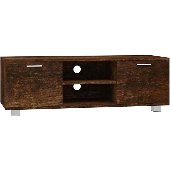Soporte De TV Acabado Roble Ahumado 120 X 40,5 X 35 Cm Tablero De PartíCulas-image