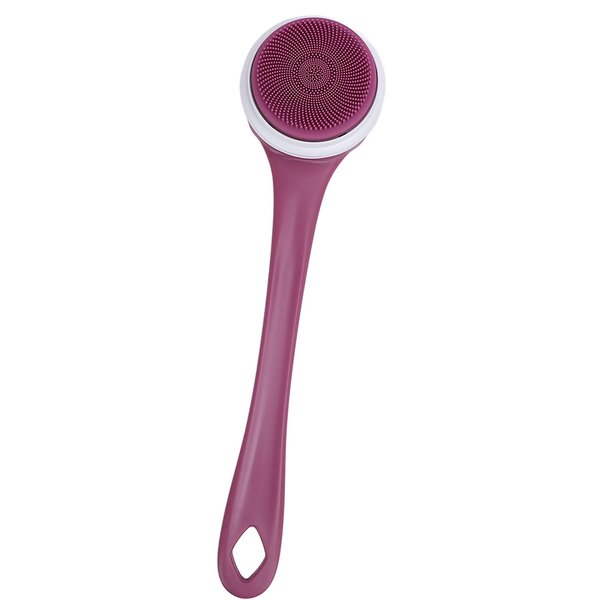 Cepillo Corporal EléCtrico Multifuncional Mango Largo Cepillo De Ducha Resistente Al Agua EléCtrico De Ducha PúRpura-image