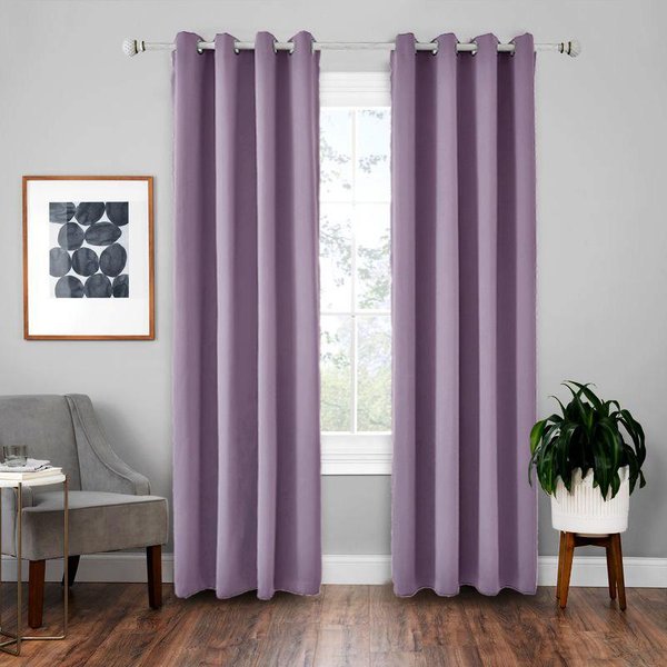 1 Szt. Jednokolorowa ZasłOna ZaciemniająCa Z Filtrowaniem śWiatłA O Wysokiej Precyzji Do Sypialni, Salonu WystróJ Domu 107*160Cm 445G Fioletowy-image