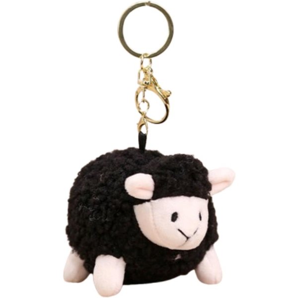 Puszysty MałY Baranek Pluszowy Breloczek BawełNa PP Wypchane ZwierząTko Baranek Pluszowy Wisiorek Wypchany Breloczek Kawaii Baranek Pluszowa Zabawka Beige-image