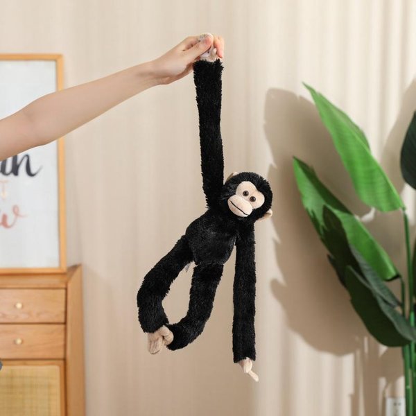 50/70 Cm Symulacja DłUgoręKi MałPa Pluszowa Lalka Matka Dziecko Lemur Lenowiec Orangutan Pluszowa Zabawka Dekoracja Domu Prezent Dla Dzieci See Choose Option Black-image