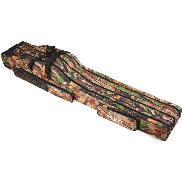 Bolsa De Pesca Doorslay De 3 Capas PortáTil Plegable Bolsa Para CañA De Pescar Y Carrete Estuche Para Aparejos De Pesca Bolsa De Almacenamiento Para Viajes 150Cm/4.9Ft-image