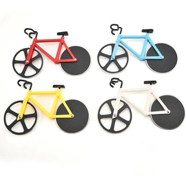 Cortador De Pizza De Acero Inoxidable Con Forma De Bicicleta, Rodillo Para Bicicleta, Cortador De Pizza, Cortador De Pizza, Cuchillo, Herramientas De Cocina Amarillo-image