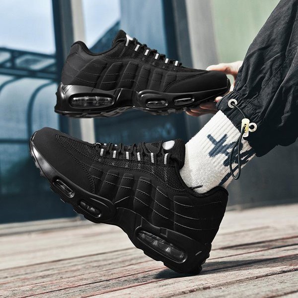2025 Nuevos Zapatos Deportivos Para Hombre Con CáMara De Aire Para Adolescentes, Zapatos Para Hombre Con AmortiguacióN, Transpirables, Para Pareja, Zapatos Para Correr, Zapatos De Papá 37 Gray-image