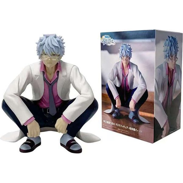 W Magazynie 12CM Figurka Anime Gintama Sakata Gintoki Katsura Kotarou Model Animacji Zabawki Prezenty Kolekcja Dekoracje Ozdoby-image
