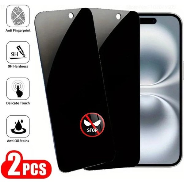 2 Szt. Ochrona PrywatnośCi Na CałY Ekran Dla Iphone 17 15 16 Pro Max 16E 14 15 Plus SzkłO Hartowane Dla Iphone 11 13 12 Pro X XR XS Max Iphone 14 Pro Max-image