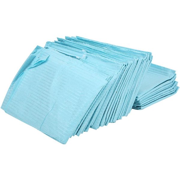 30 Piezas Bolsa CordóN Baberos Dentales Desechables PañUelo Bufanda Toallas Suministros De OdontologíA-image