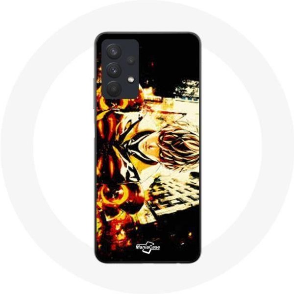Funda - Maniacase - Samsung Galaxy A32 5G - Manga Genos One Punch Man - Flexible - Blanca-image