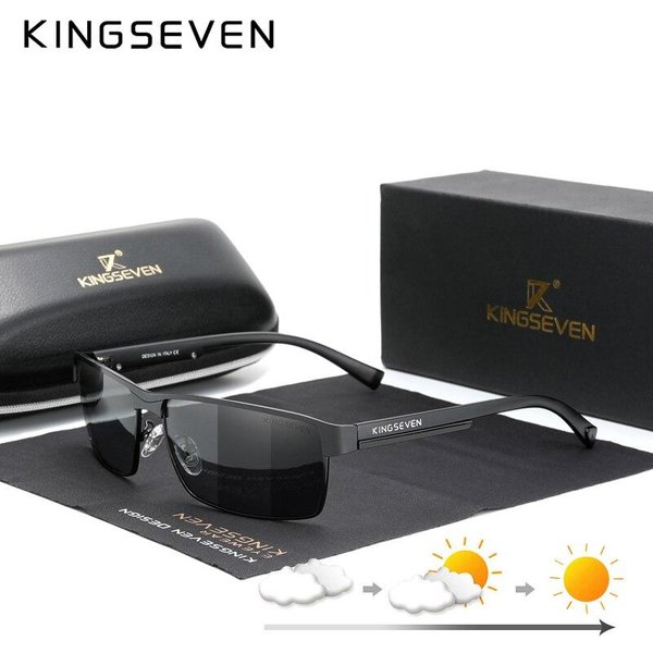 Kingseven MęSkie Polaryzacyjne Fotochromowe Okulary PrzeciwsłOneczne Design Damskie Chameleon Okulary SłOneczne UV400 Przeciwodblaskowe Kwadratowe Okulary Do Jazdy-image