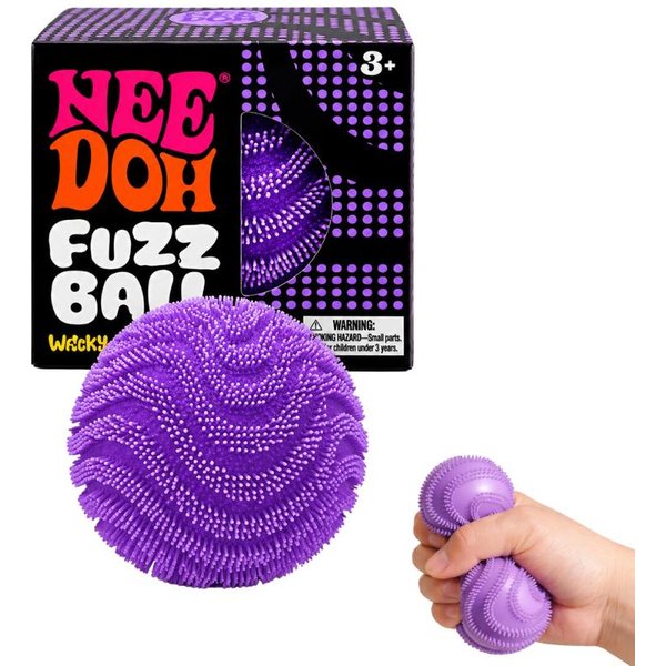 Schylling Nee Doh Kostka Nice Fuzz Ball MięKka Do śCiskania Sensoryczna Zabawka Fidget OdstresowująCa PrzeciwlęKowa Dla Wszystkich W Wieku 3+ Purple-image
