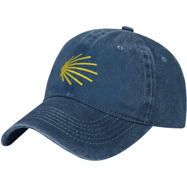 Dobre Kapelusze Bejsbolowe Camino De Santiago Zniszczona BawełNa Compostela Peregrino Snapback Kapelusz Treningi Regulowane Dopasowanie Kapelusze Czapka One Size Gray-image