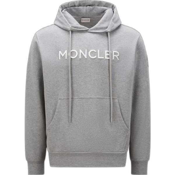 Moncler SS23 Bluza Z Kapturem Regular Z Nadrukiem Logo MęSkie Bluzy Z Kapturem Szary I10918G00024899WI984 M Gray-image