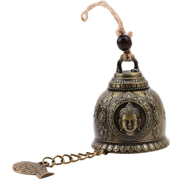 PatróN De Estatua De Buda Campana BendicióN Feng Shui CarrillóN De Viento Para Buena Suerte Fortuna DecoracióN Colgante Para Hogar Coche ArtesaníA Regalo-image